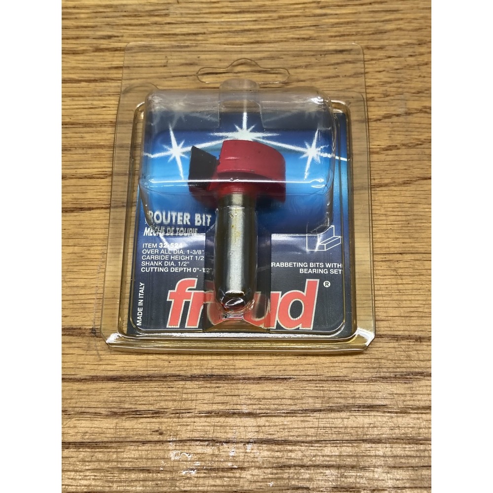 Rabbeting‎ Bit Freud 32-524 Dia.1-3/8 Carbide Height1/2 Shank1/2 Depth 0-1/2"